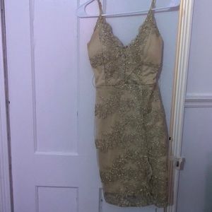 Gold Lace Windsor Dress